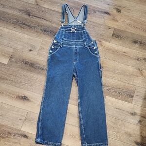 Jordache Women Vintage 90s Dark Blue Utility Denim Overalls Like New Casual Med